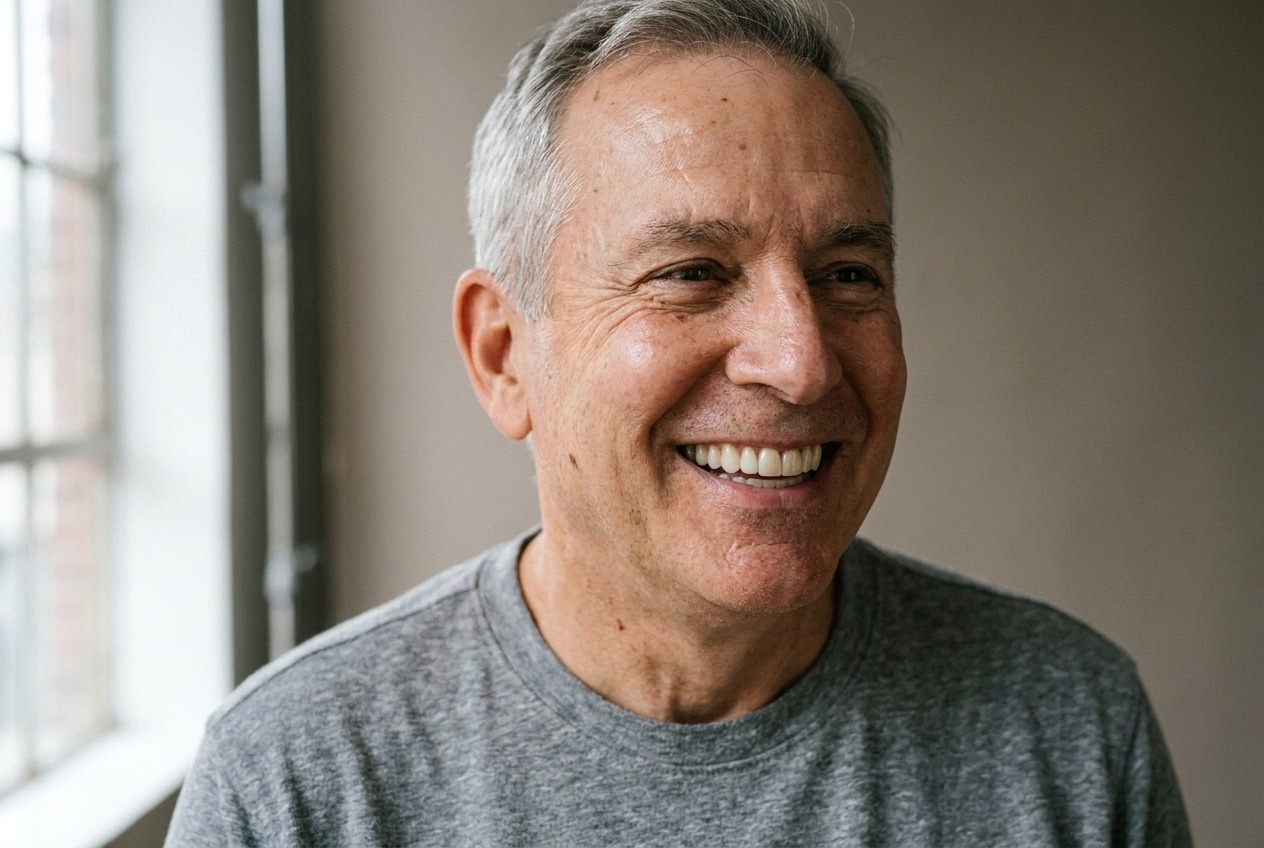 A genuine, complete smile after full-arch treatment